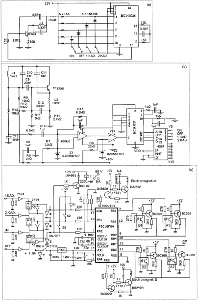 Control Card Circuit Diagram  (a) Radio Frequency Pulse Code