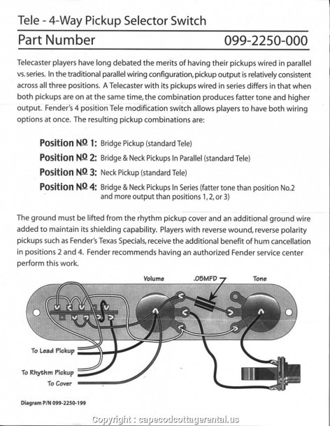 4 Way Telecaster Wiring Diagram