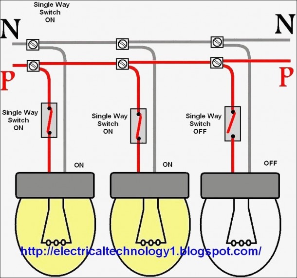 Wiring One Switch Diagram Multiple Lights On