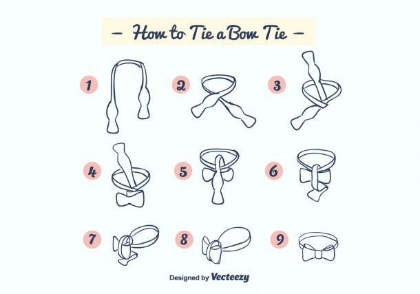 How To Tie A Bow Tie Vector