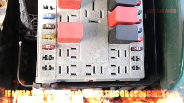 Fiat Punto Relays Fusebox