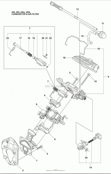 Solo 450 Parts Diagram Husqvarna 450 E (2009