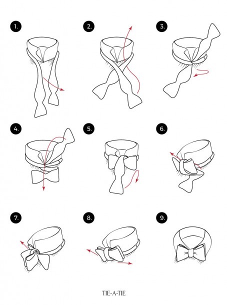 Diagram How To Tie A Bow Tie
