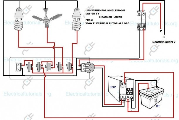 Wearing Diagram Ups Wiring Inverter For Single Room Inside Home