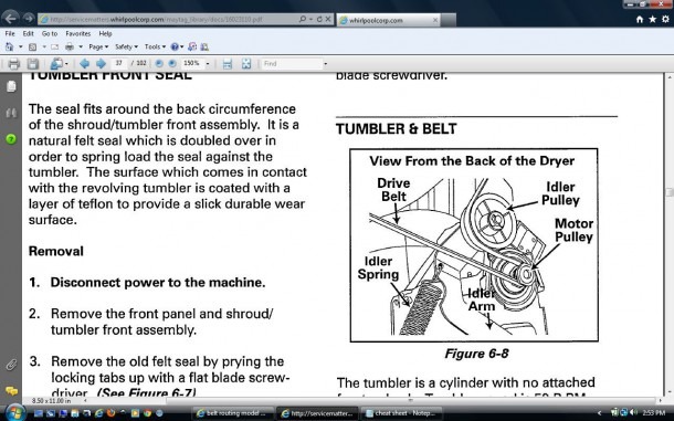 I Am Attempting To Replace The Drive Belt On A Maytag Mde9700ayw
