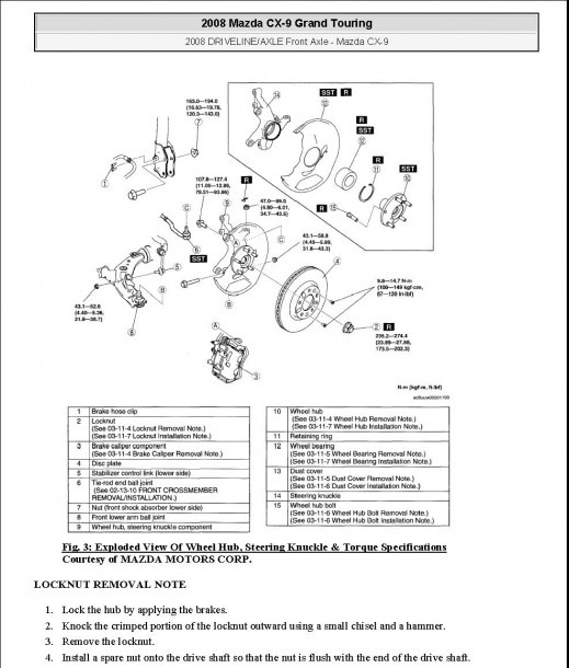 2010 Mazda 6 Parts Diagram