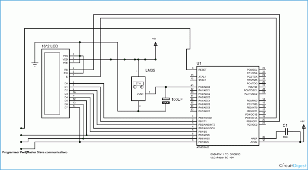 Temperature Measurement Using Lm35 And Avr Microcontroller