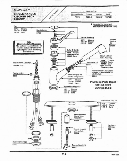 Kohler Kitchen Faucets Parts