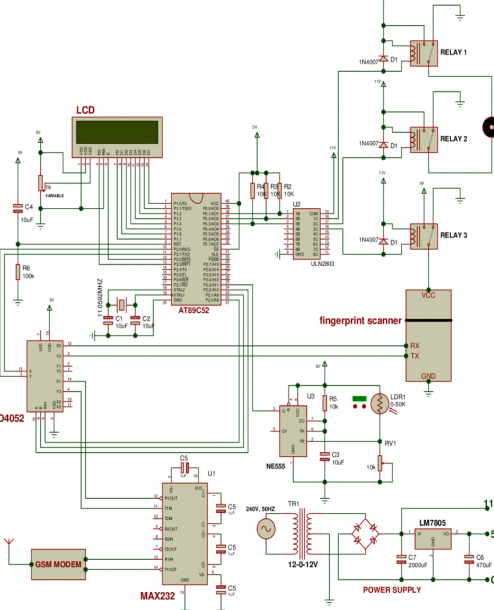 Complete Circuit Diagram Of The Gsm