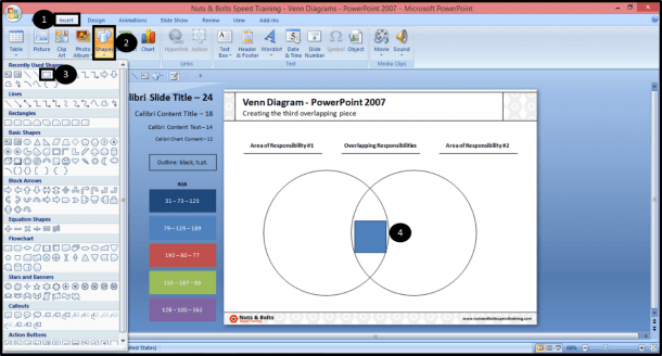 How To Make The Overlapping Part Of A Venn Diagram In Powerpoint