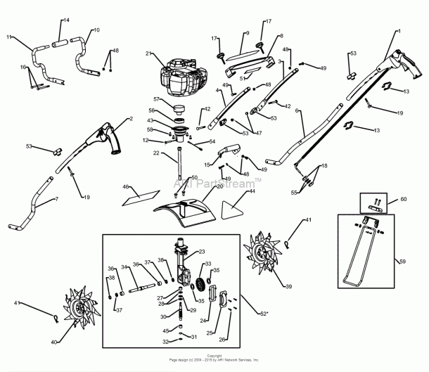 Mantis Tiller Parts Diagram