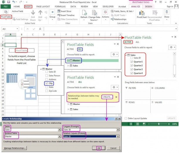 How To Create Relational Databases In Excel 2013 Best