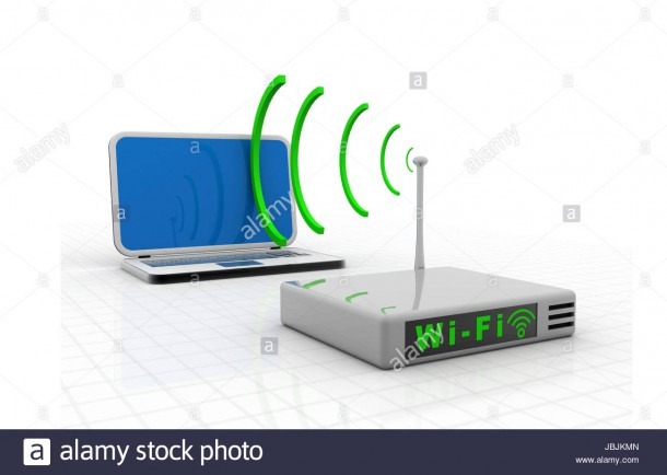 Home Wireless Network Diagram Stock Photos & Home Wireless Network
