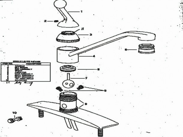 Delta Kitchen Faucet Repair Diagram