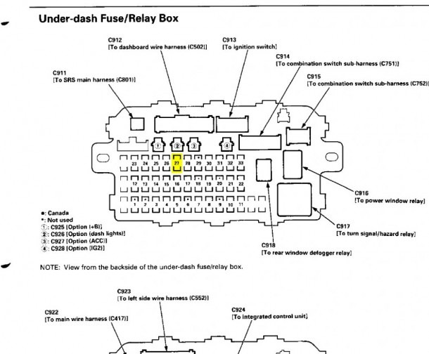 97 Honda Fuse Box