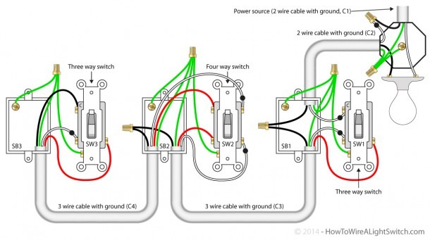 How To Wire A 4 Way Light Switch Diagram