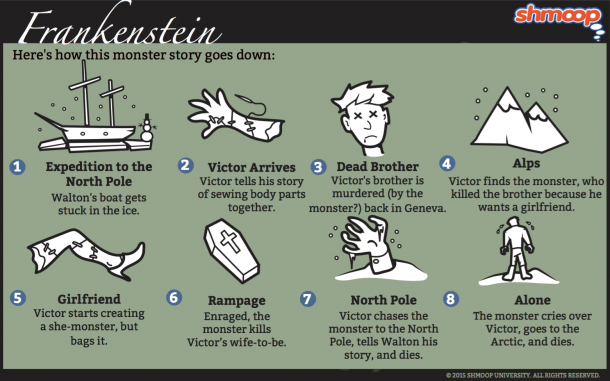from what point of view is frankenstein told