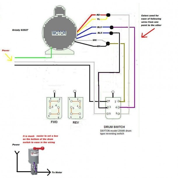 Reversing Drum Switch Wiring Diagram