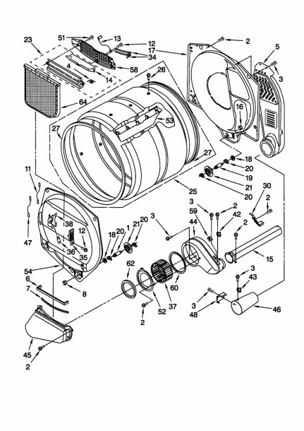 Dryer Parts Wiring Diagram