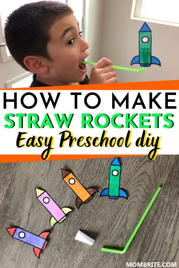 Straw Rockets Activity (with Free Rocket Printable) | Mombrite